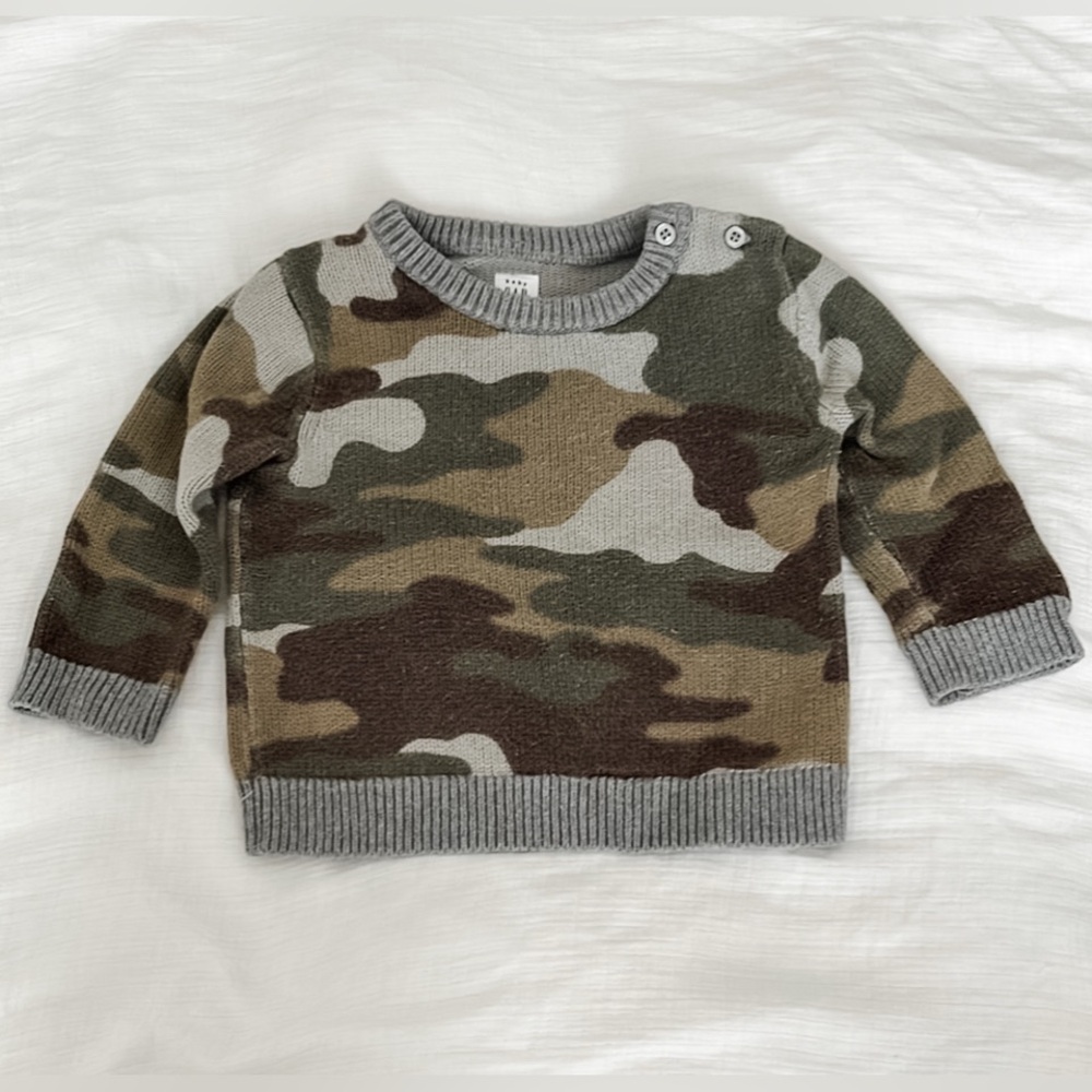 3/$20 Camouflage Sweater | GAP | 12-18 Months